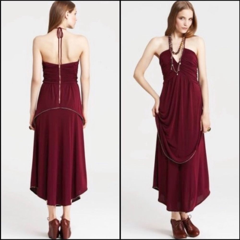 Marc by Marc Jacobs Burgundy High Low Dress